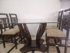 Dining Table and Four chairs | wooden chairs | heavy weight