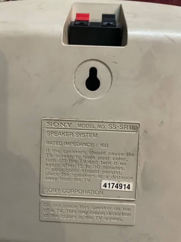 Sony Speaker System Model SS-CN110 9