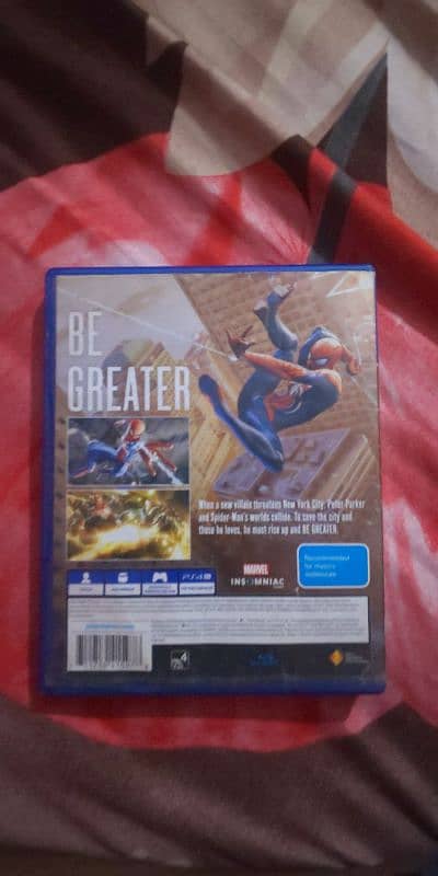 PS4 dvd of spiderman 1