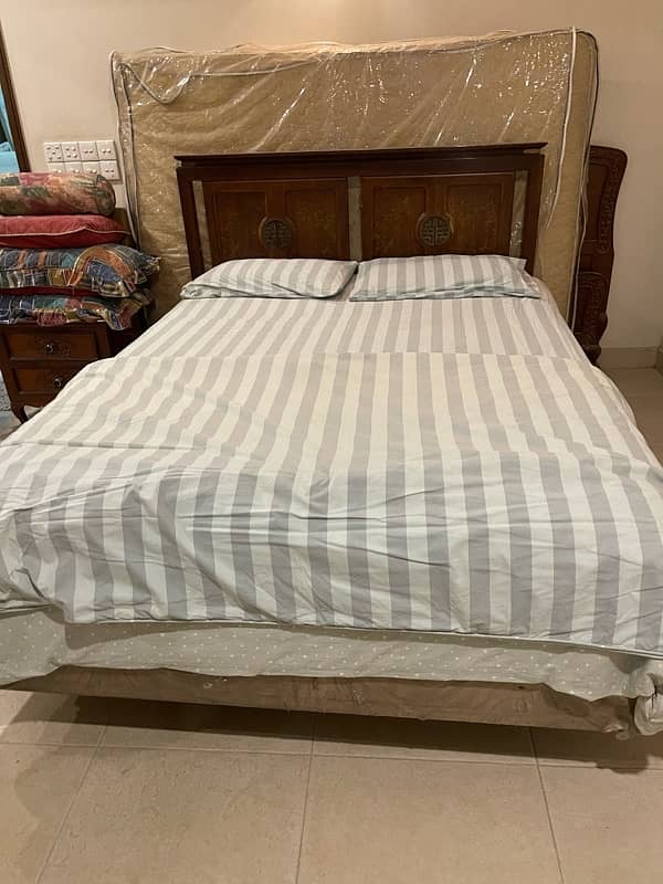 Wooden American Bed with Spring mattress 1