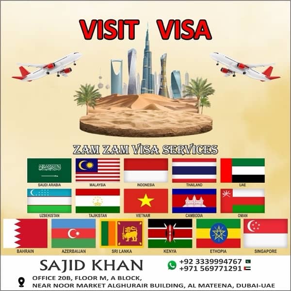 Malaysia Indonesia, thailand, many more visit visa Available . 0