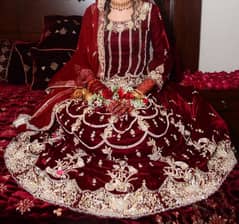 Bridal velvet lehnga