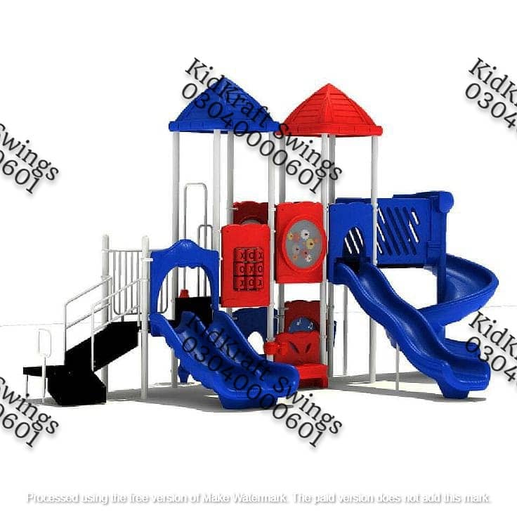 kids Slide/Swings/Kids rides/jhula/Spring rider/jungle gym/gazebo/bar 2
