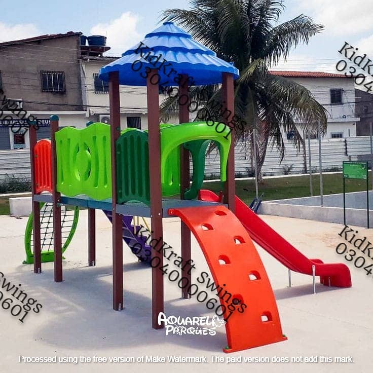 kids Slide/Swings/Kids rides/jhula/Spring rider/jungle gym/gazebo/bar 3