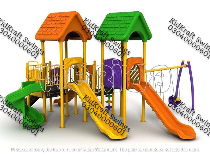 kids Slide/Swings/Kids rides/jhula/Spring rider/jungle gym/gazebo/bar 4