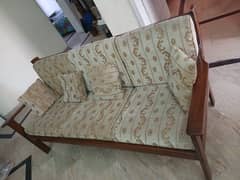 Sofa Set//5 seater sofa//Shesham wood Sofa//3+1+1 Seater Sofa