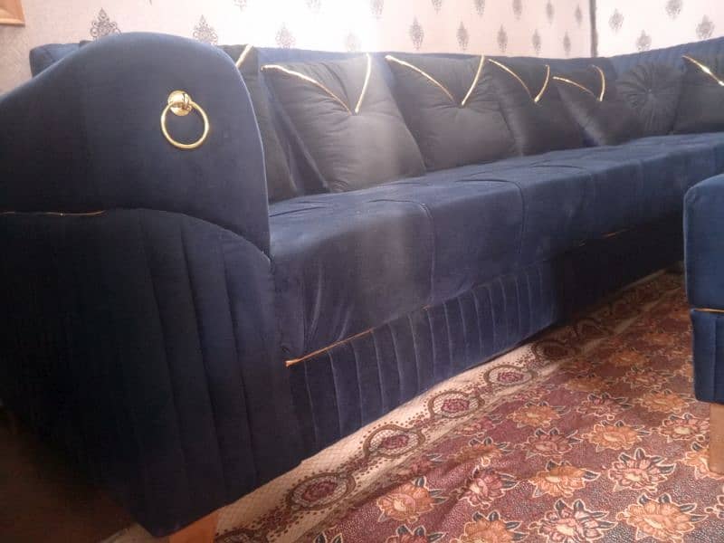 blue color sofa 3