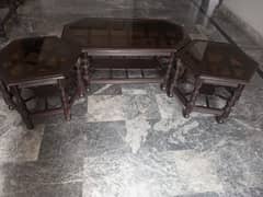 bed and said table , darasing, showcase,three table