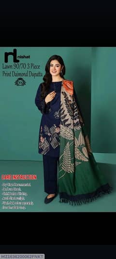 3 piece women unstitched Eembroidered Suit