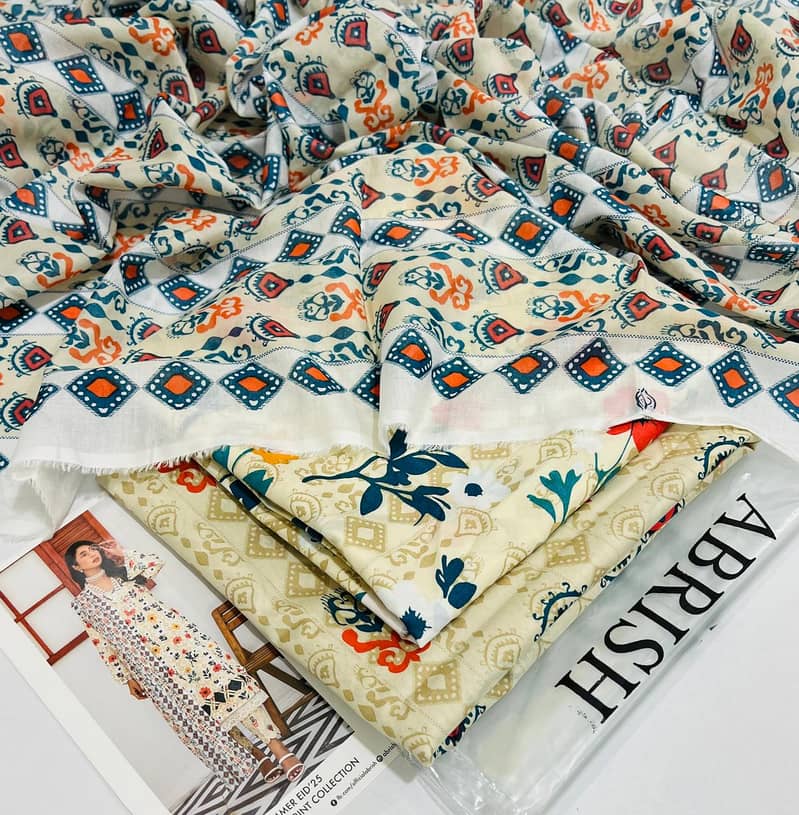 ABRISH  Original /3pc /Printed / lawn Collection/ new articles/sale 1