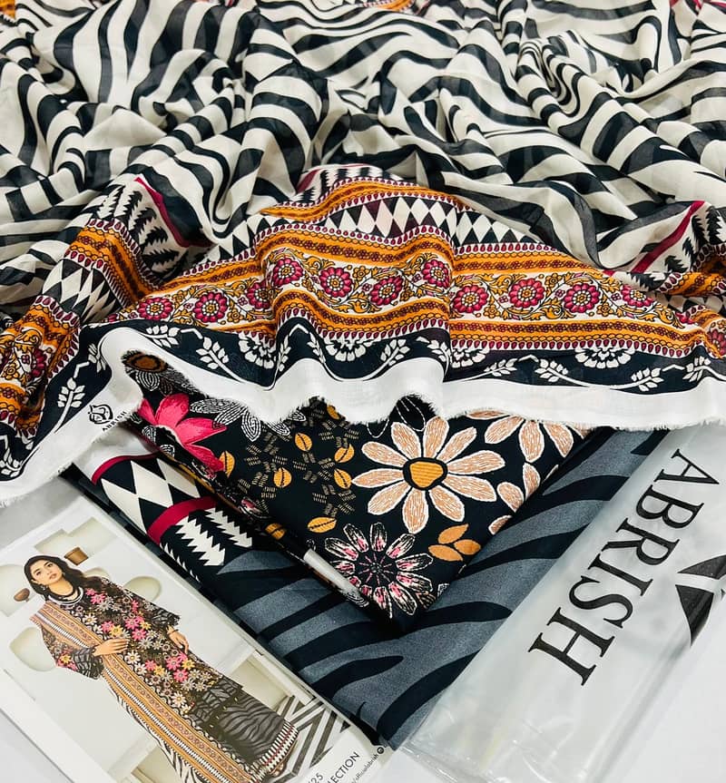 ABRISH  Original /3pc /Printed / lawn Collection/ new articles/sale 4