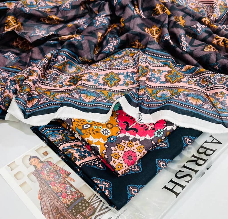 ABRISH  Original /3pc /Printed / lawn Collection/ new articles/sale 5