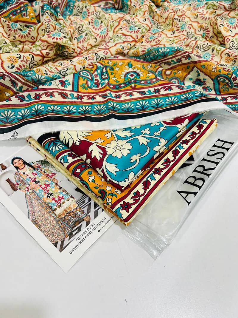 ABRISH  Original /3pc /Printed / lawn Collection/ new articles/sale 7