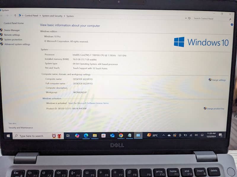 Dell latitude 5310 core i7 10th Generation 3