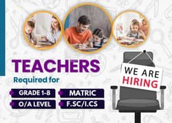 teachers required