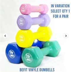 dumbells rubber vinyl coated