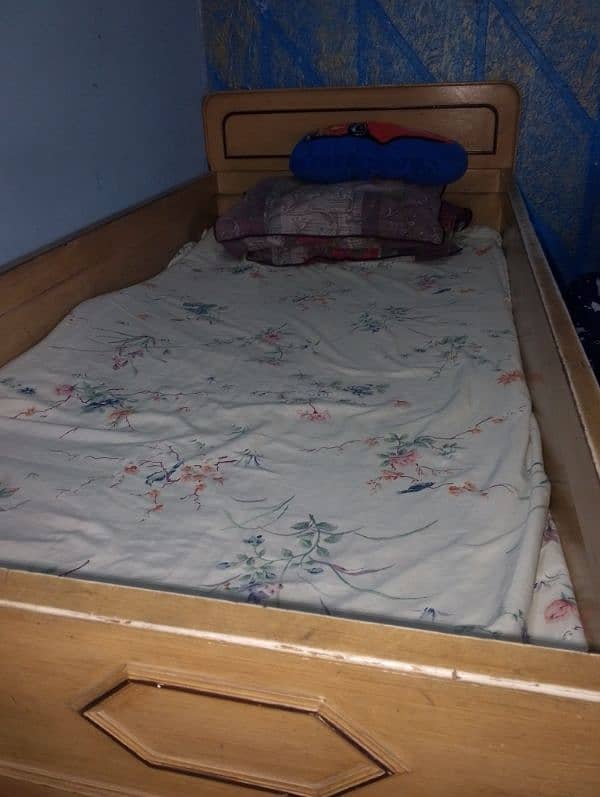 wooden single bed 2