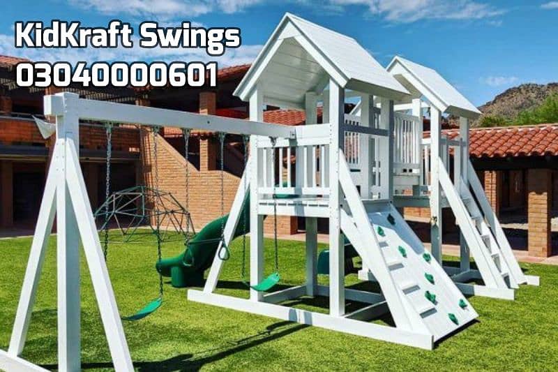 kids Slide/Swings/Kids rides/jhula/Spring rider/jungle gym/gazebo/bar 18