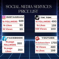 Instagram likes followers, TikTok likes views followers