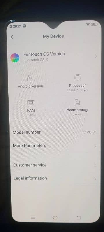 vivo S1 8gb 256gb dual sim 10