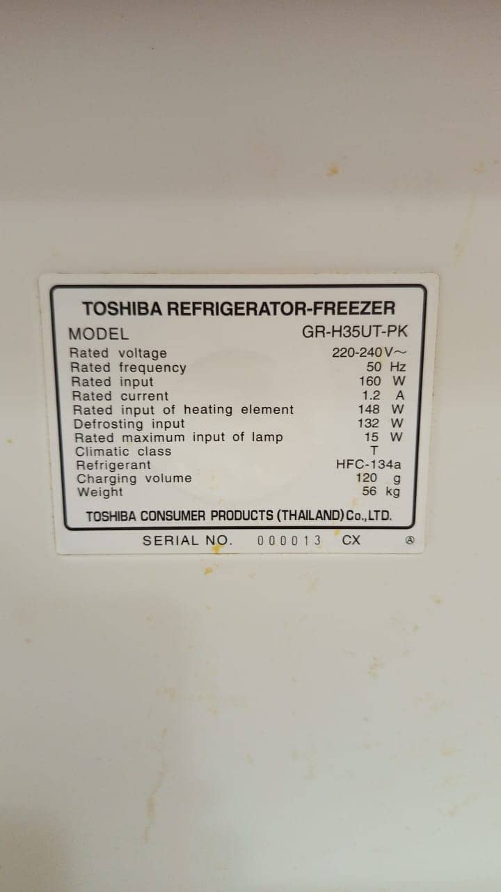 Toshiba Refrigerator 0