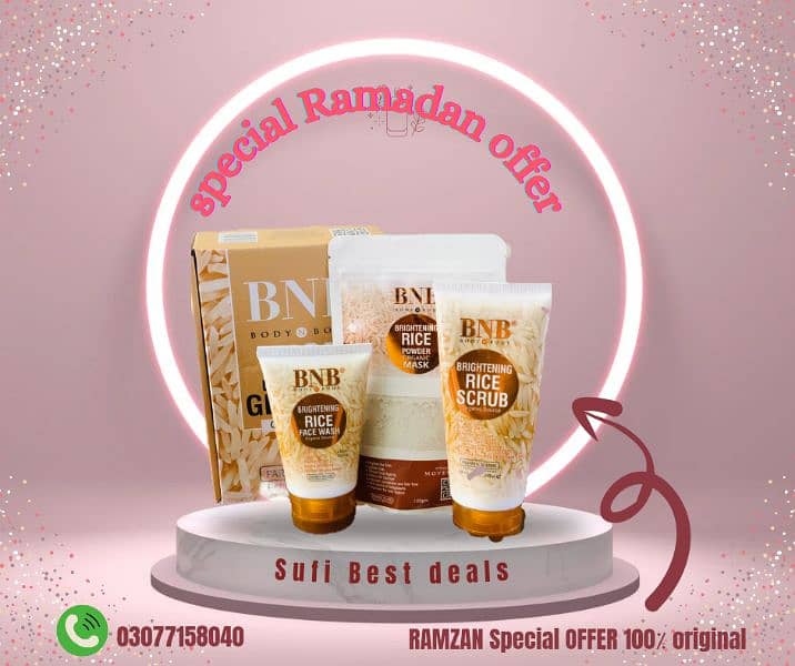 bnb rice kit  3 steps  wash scrub  mask   Rs 3000 orignal 1