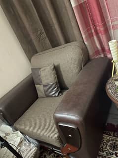 five seater sofa with cushions fabric leather