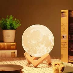 Rechargeable night moon lamp