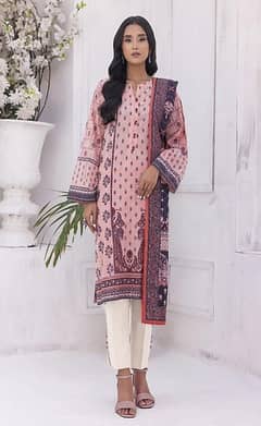 3 Piece Women Unstitched Printed Suite