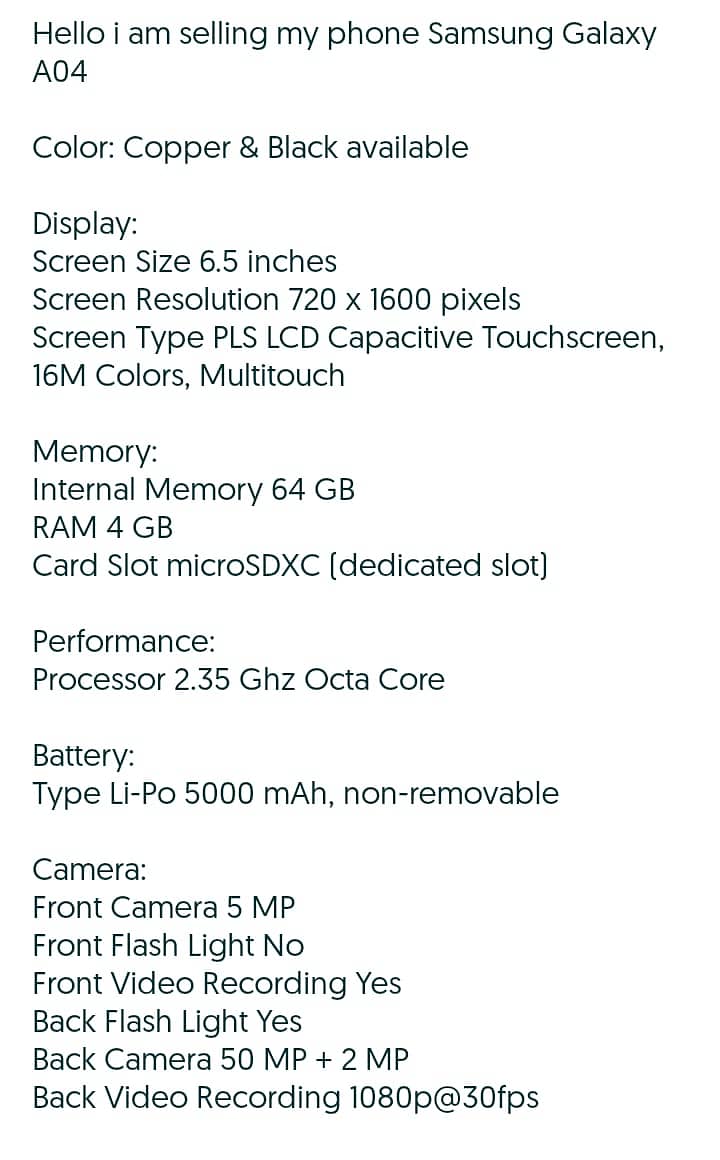 Samsung A04 3