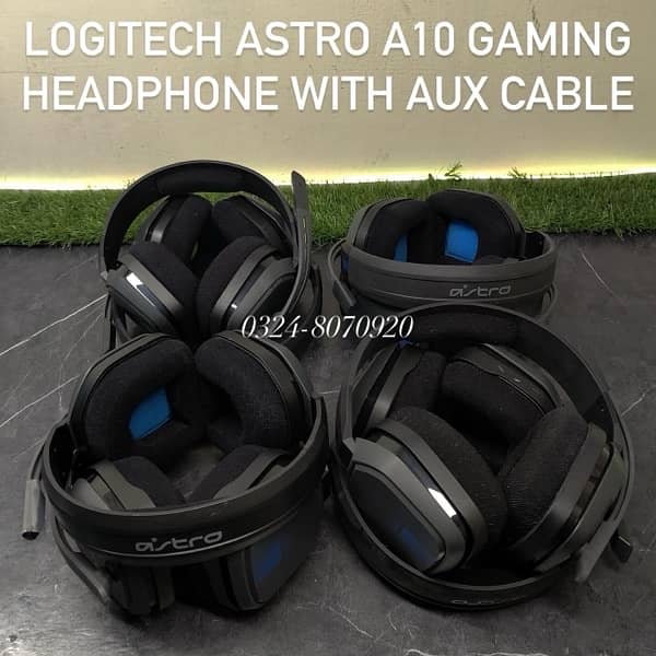 Logitech Astro A10 Wired Gaming Headset For PC PS XBOX Mac Headphone 2 1