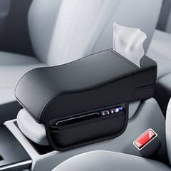 Multifunctional Armrest Storage Box With Tissue Box