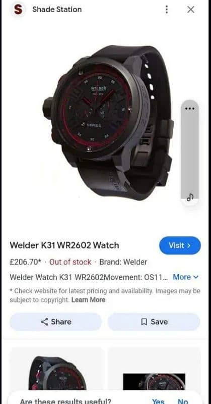 WELDER WATCH FOR SALE 2