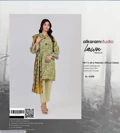 lawn 3 pcs women's stitched suit