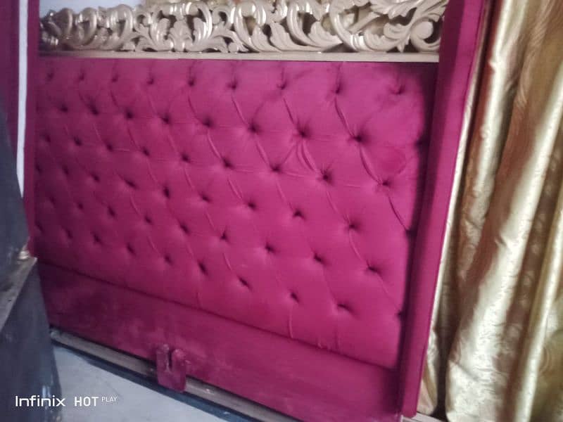 bed with side table, dressing and small sofa used but neat fresh look 3