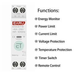 Wifi Circuit breaker 63A voltage Ampere protection timer schedule tuya