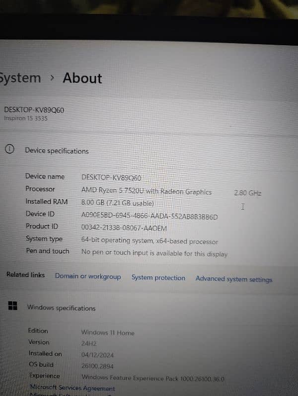 Dell Inspiron 15 3535 AMD Ryzen 5 7520U 10/10 4