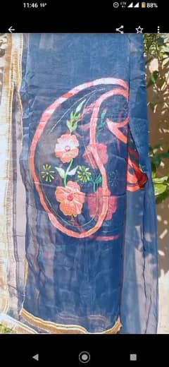 hand painted dupatta .