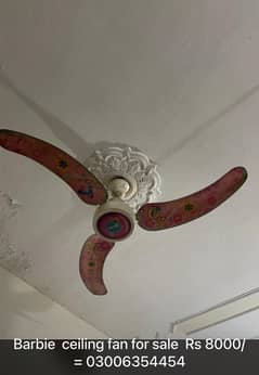 pink barbie ceiling fan