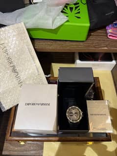 EMPORIO ARMANI ORIGINAL Black Diver Watch with Silicone Strap