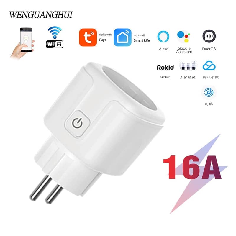 Smart Plug Tuya WiFi 220V Power Monitor 20A Wireless Socket for Alexa 14