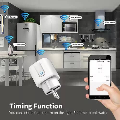 Smart Plug Tuya WiFi 220V Power Monitor 20A Wireless Socket for Alexa 15