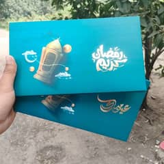 customize envelopes in acrylic,gift box , Eid Mubarik box, Ramzan