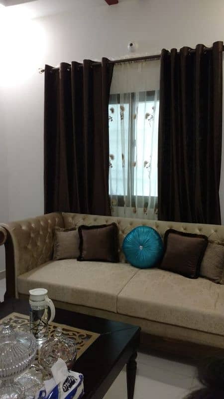 5 seater luxury sofa, center table, mirror and calligraphy for sale 0