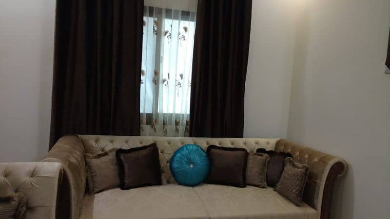 5 seater luxury sofa, center table, mirror and calligraphy for sale 6