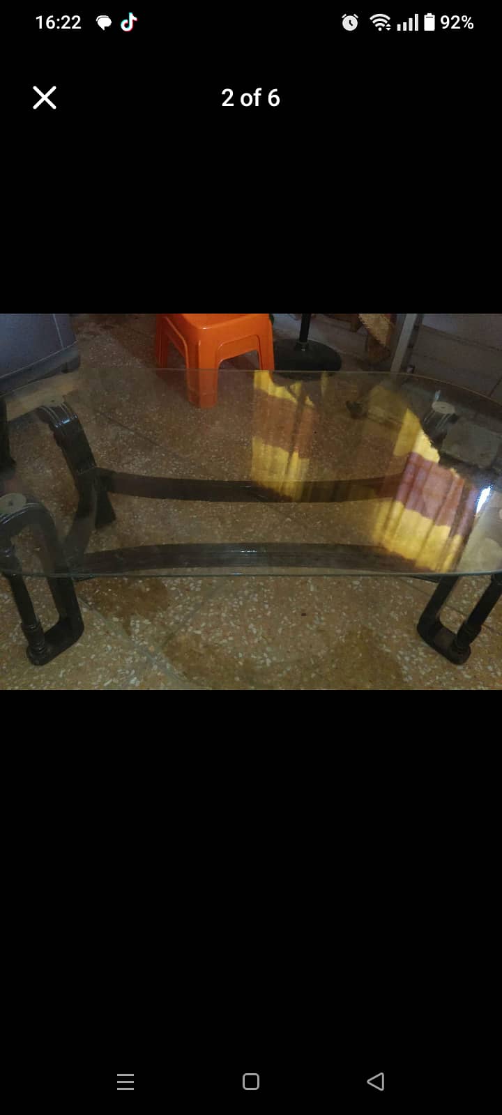 Center table  Big in size with good quality thick glass 1