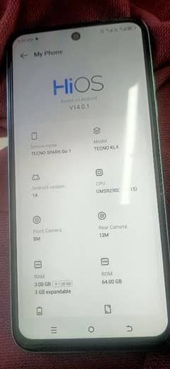 Tecno spark go 1 Rom 4+64