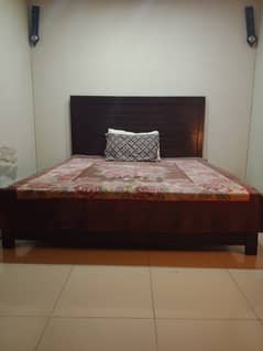 King size bed/side tables/mattress