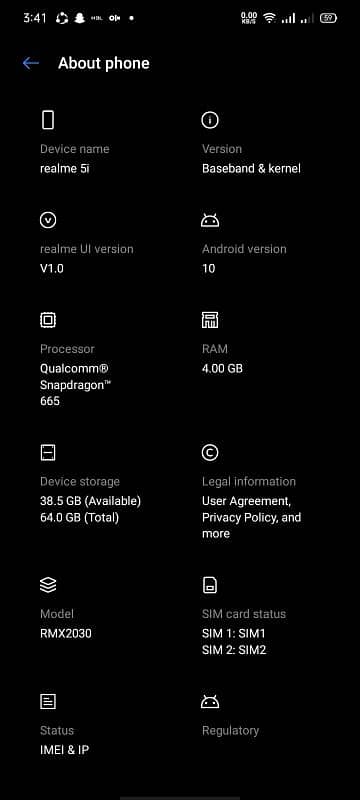 realme 5i 4/64 0