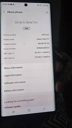 note 10 plus good condition no fault